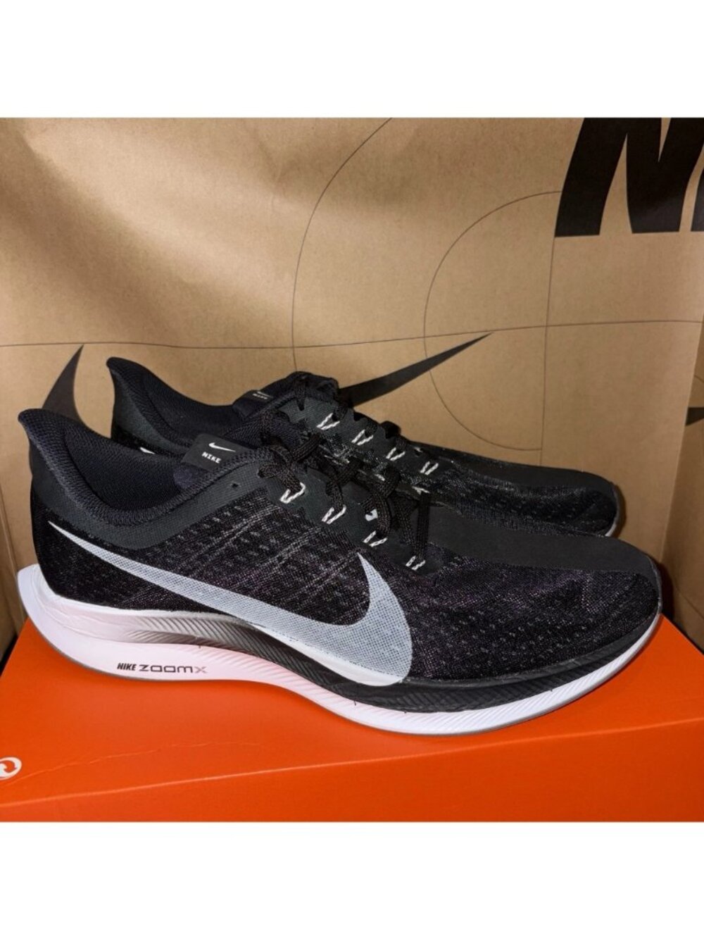 NEW Nike Zoom Pegasus 35 Turbo Black Running Shoes AJ4114-001 Men Size 12.5